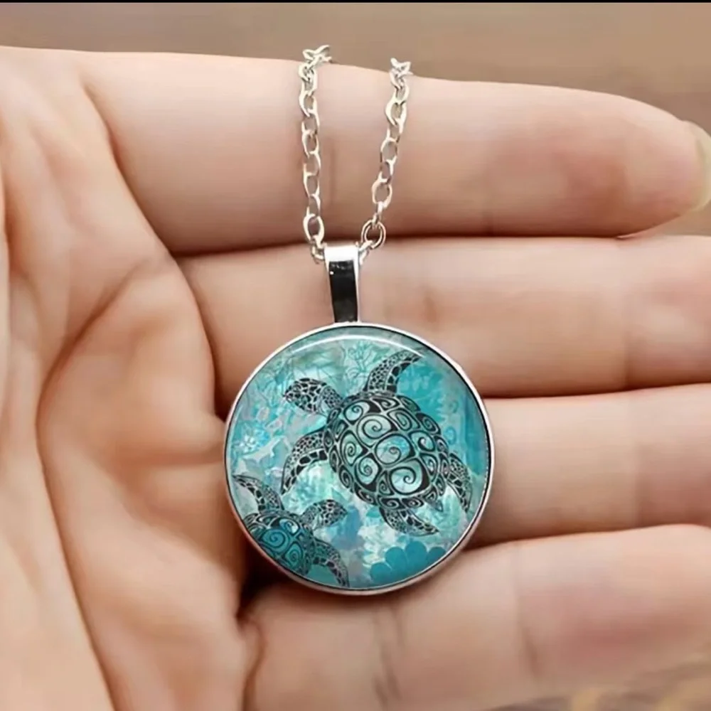 NEW IN PACKAGE! Sea Turtle 4pc Set Necklace, Earrings Bracelet 🐢 - Picture 3 of 4